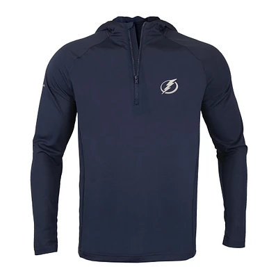 Men's Levelwear Navy Tampa Bay Lightning Zander Insignia Core Quarter-Zip Pullover Hoodie