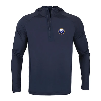 Men's Levelwear Navy Buffalo Sabres Zander Insignia Core Quarter-Zip Pullover Hoodie