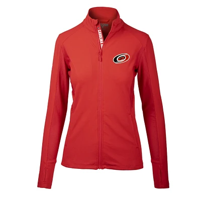 Women's Levelwear Red Carolina Hurricanes Alyssa Icon Mantra Full-Zip Pullover Top