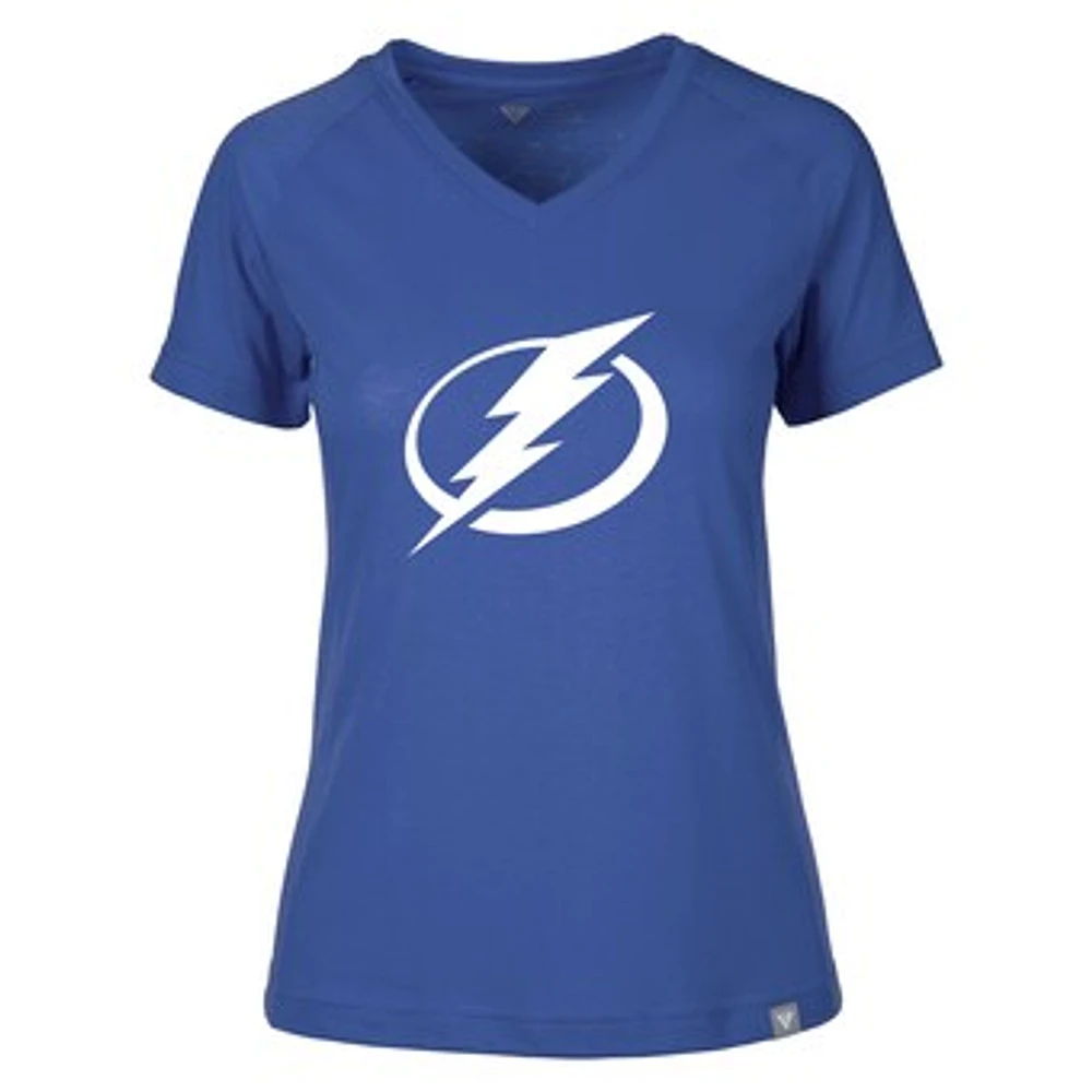 Women's Levelwear Royal Tampa Bay Lightning Ariya Core V-Neck T-Shirt