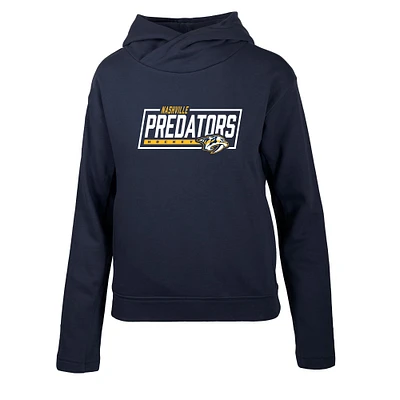 Women's Levelwear Navy Nashville Predators Verve Evian Pullover Hoodie