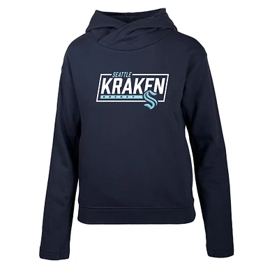 Women's Levelwear Navy Seattle Kraken Verve Evian Pullover Hoodie