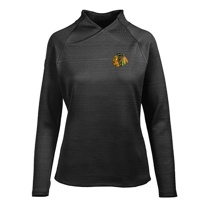 Women's Levelwear Black Chicago Blackhawks Lena Insignia Core Pullover Top