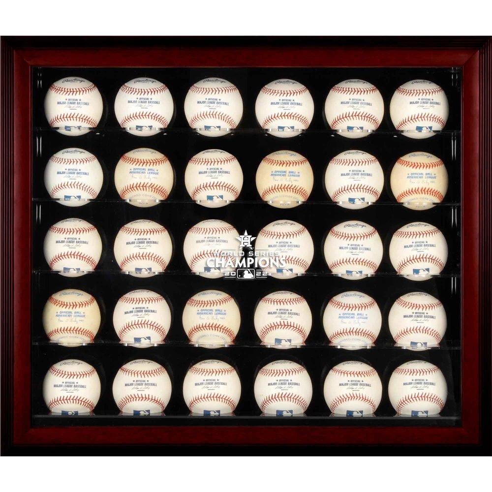 Fanatics Authentic Houston Astros 2022 World Series Champions Mahogany Framed 30-Ball Display Case