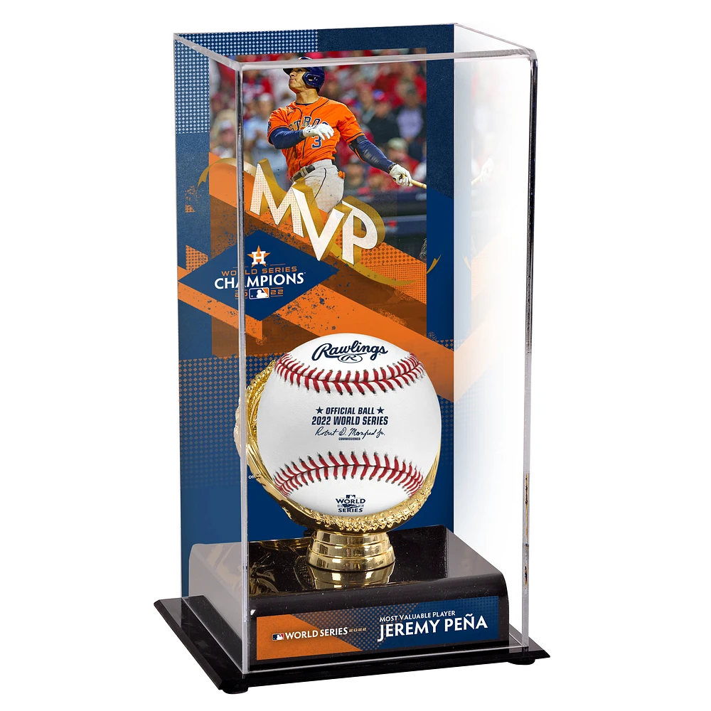 Jeremy Peña Houston Astros 2022 MLB World Series Champions Most Valuable Player Sublimated Display Case With Image