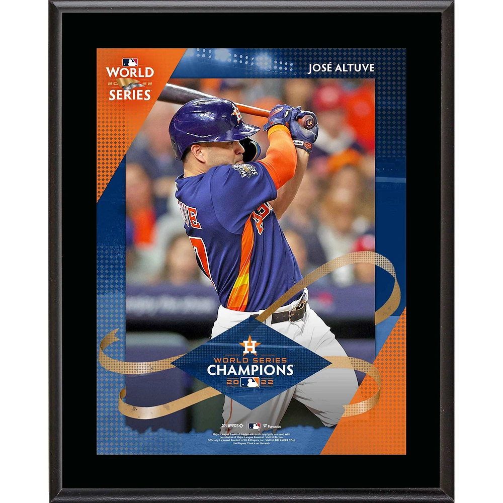 Jose Altuve Houston Astros 10.5" x 13" 2022 World Series Champions Sublimated Plaque