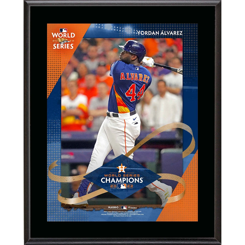 Yordan Alvarez Houston Astros 10.5" x 13" 2022 World Series Champions Sublimated Plaque