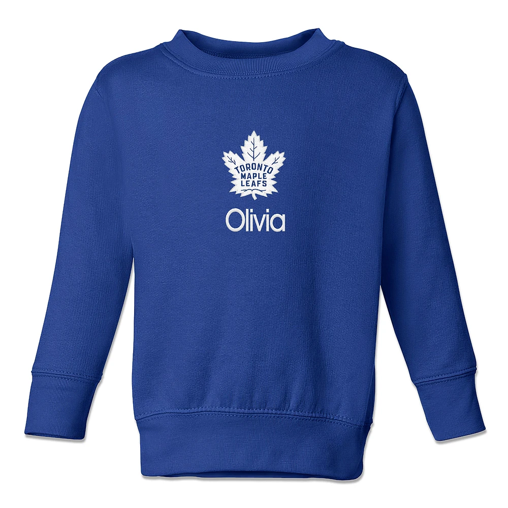 Toddler Toronto Maple Leafs Personalized Pullover Sweatshirt