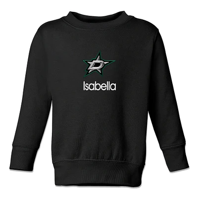 Toddler Black Dallas Stars Personalized Pullover Sweatshirt