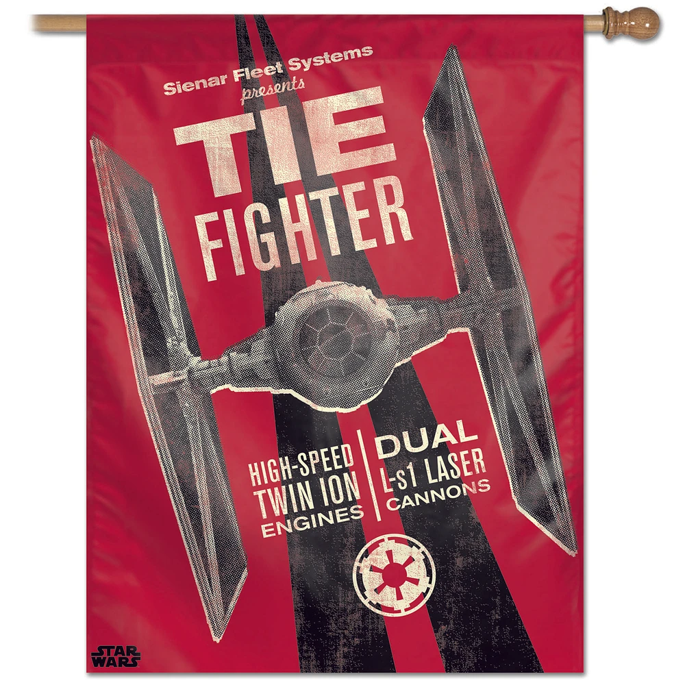 WinCraft Star Wars Tie Fighter 28'' x 40'' Single-Sided Vertical Banner
