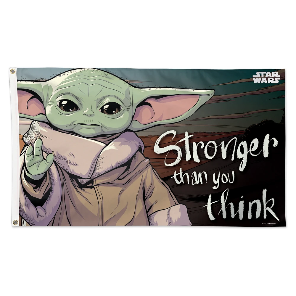 WinCraft The Mandalorian Stronger Than You Think 3' x 5' Single-Sided Deluxe Flag