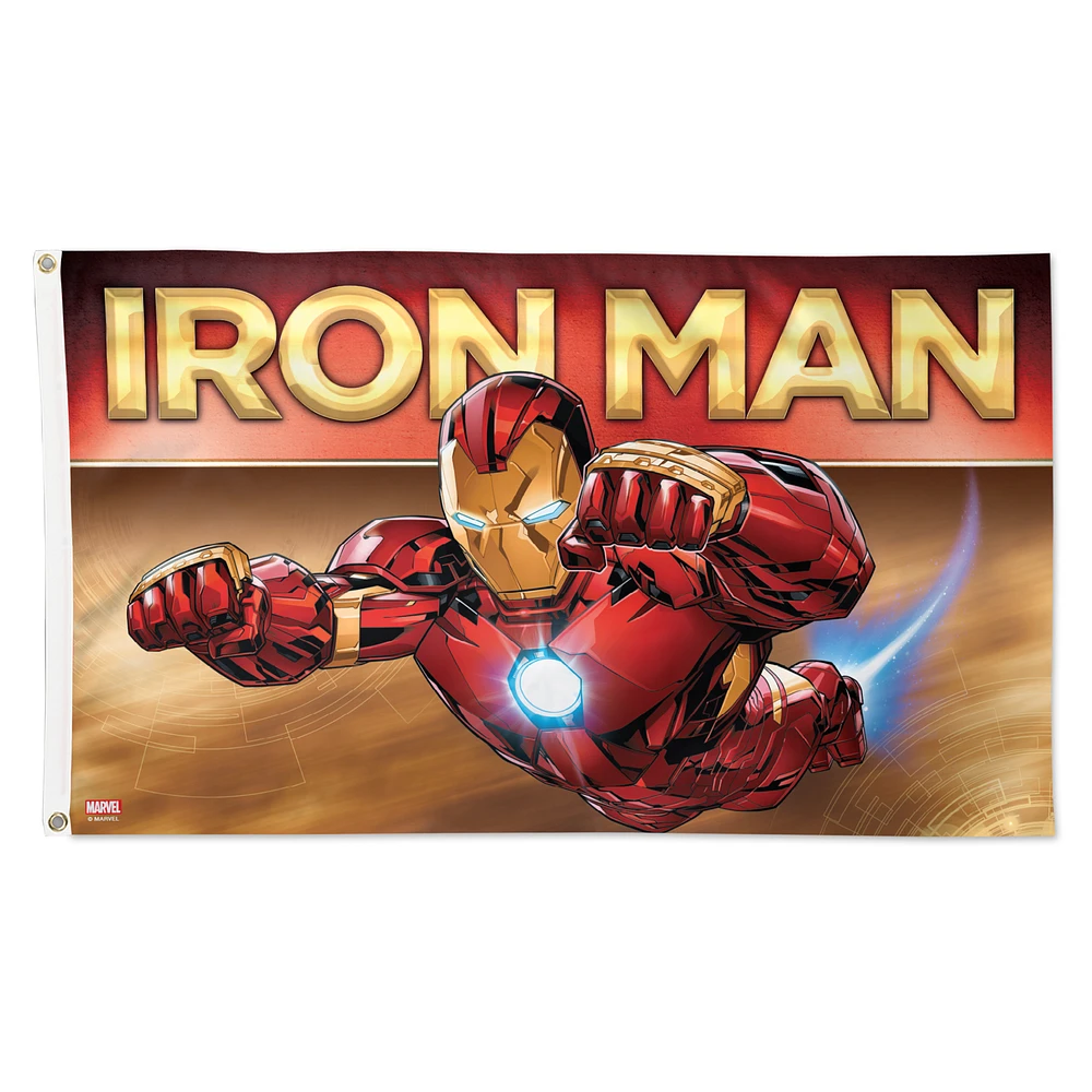 WinCraft Iron Man 3' x 5' Single-Sided Deluxe Flag