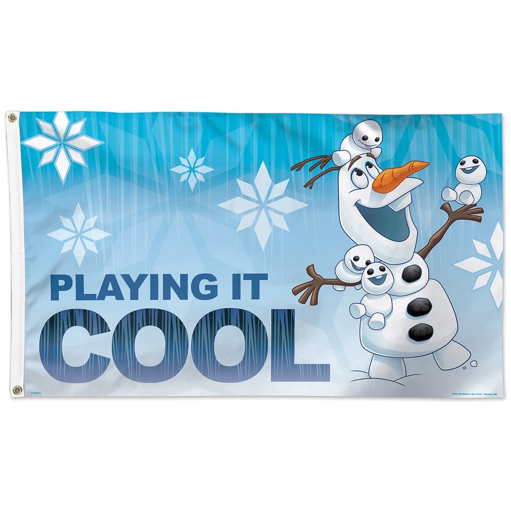 WinCraft Frozen Playing It Cool 3' x 5' Single-Sided Deluxe Flag