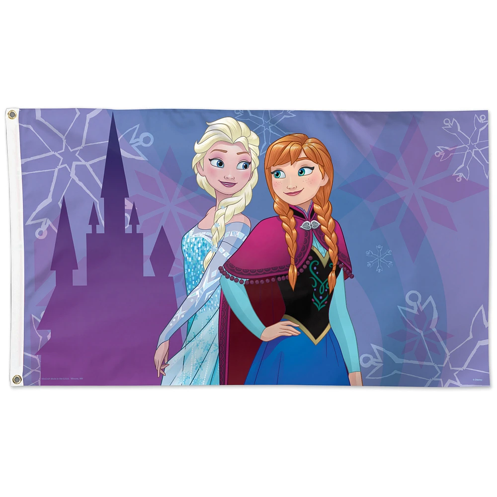 WinCraft Frozen Anna & Elsa 3' x 5' Single-Sided Deluxe Flag