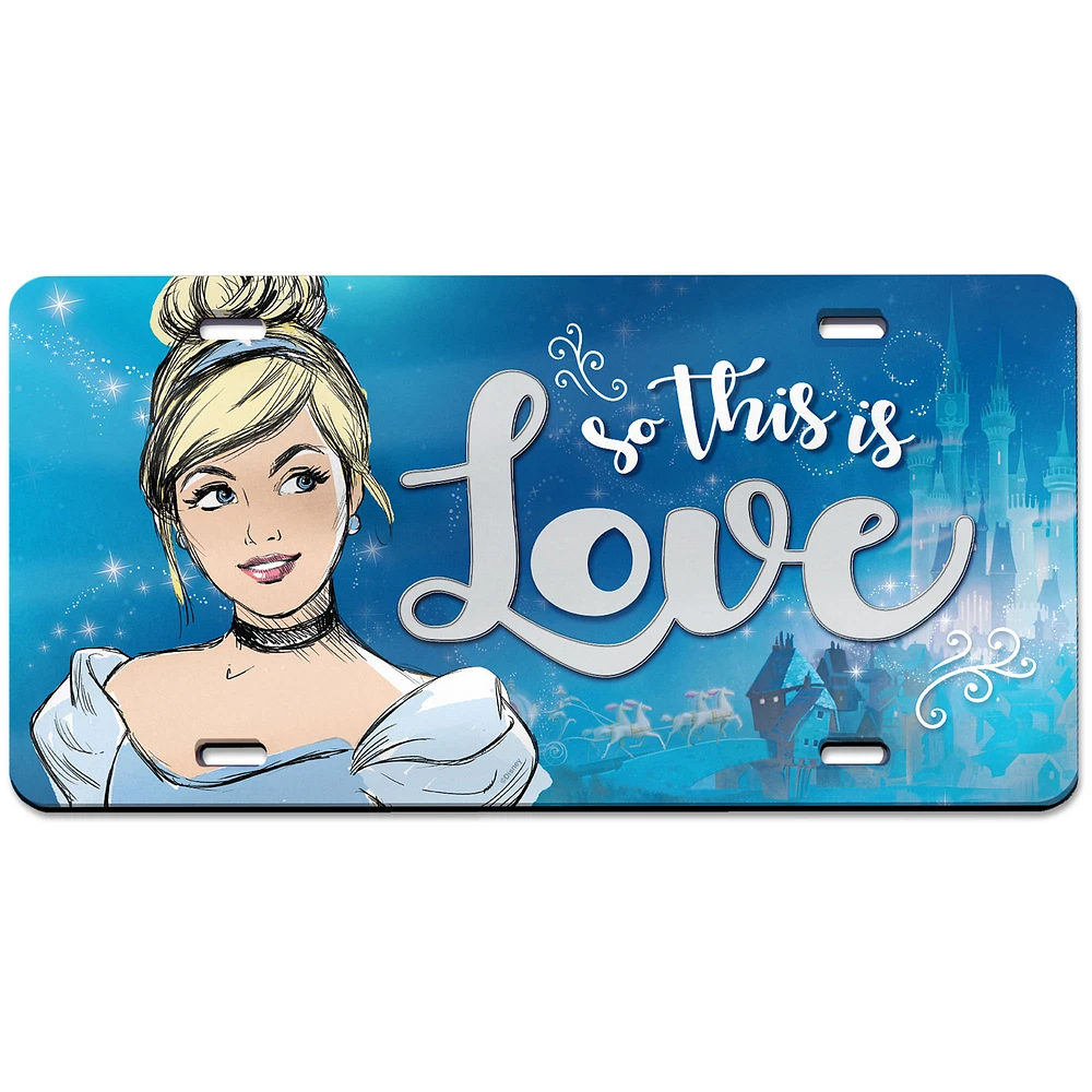 WinCraft Cinderella So This Is Love Laser-Cut Acrylic License Plate