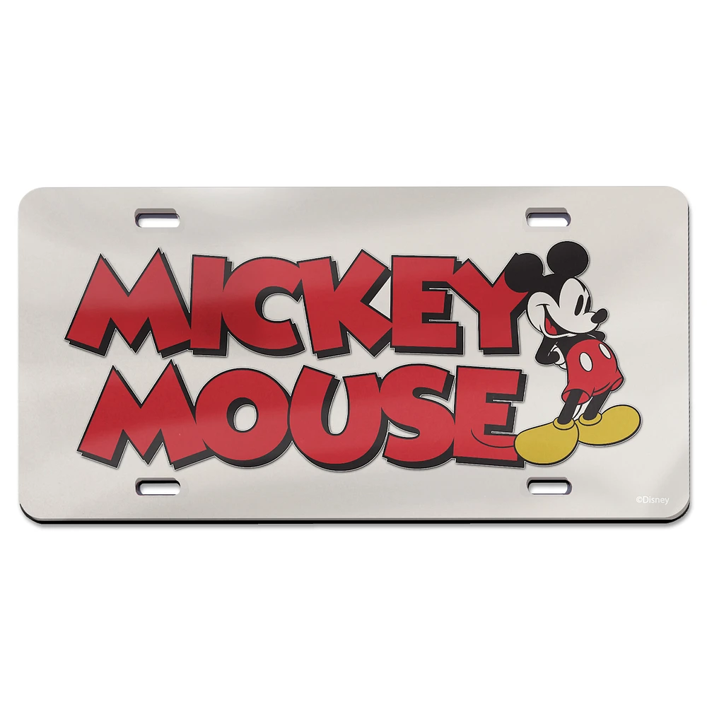 WinCraft Disney Mickey Mouse Laser-Cut Acrylic License Plate