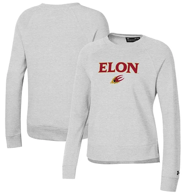 Women's Under Armour Gray Elon Phoenix All Day Pullover Sweatshirt