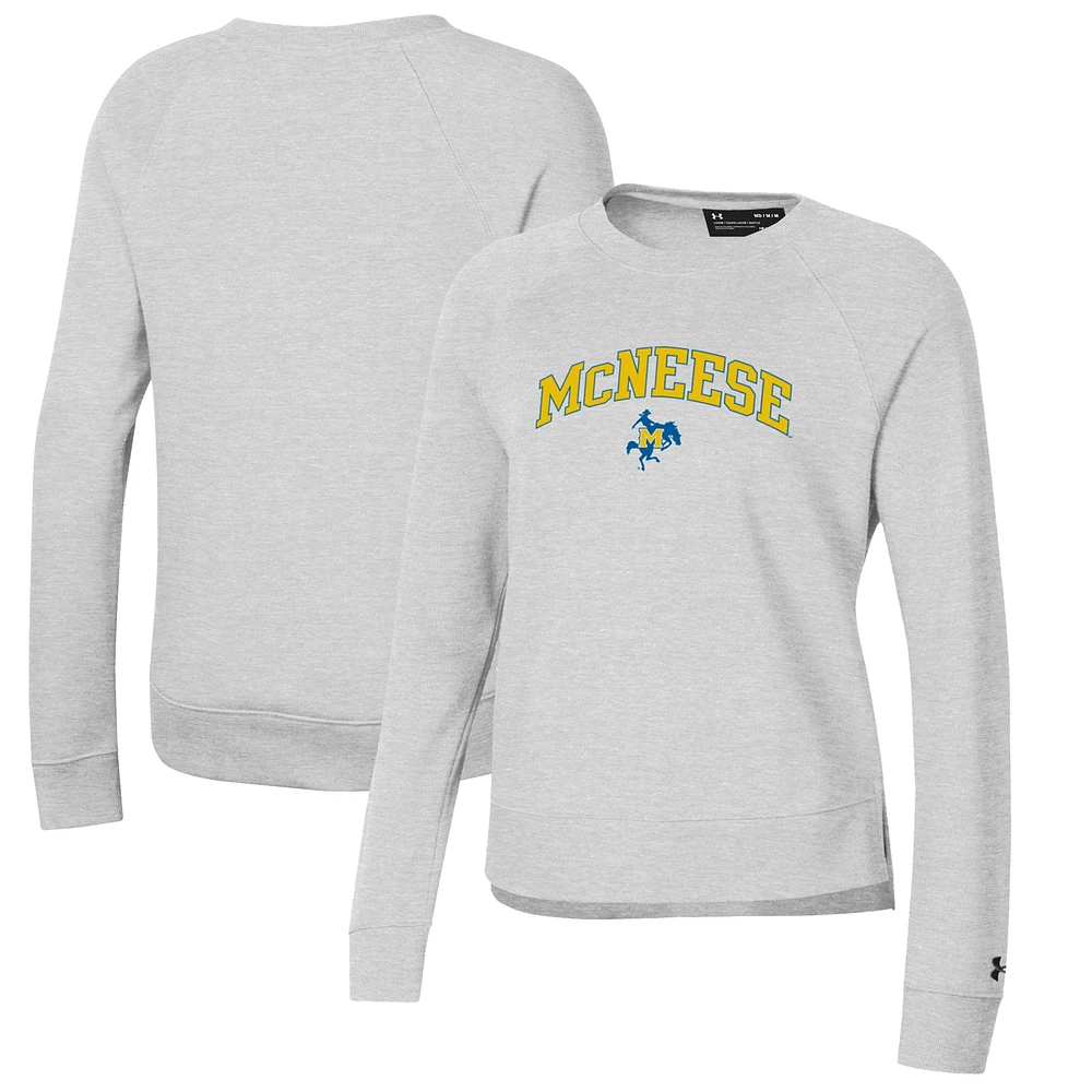 Women's Under Armour Gray McNeese State Cowboys All Day Pullover Sweatshirt