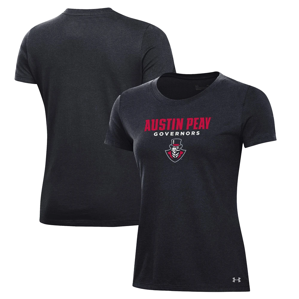 Women's Under Armour Black Austin Peay State Governors Performance T-Shirt