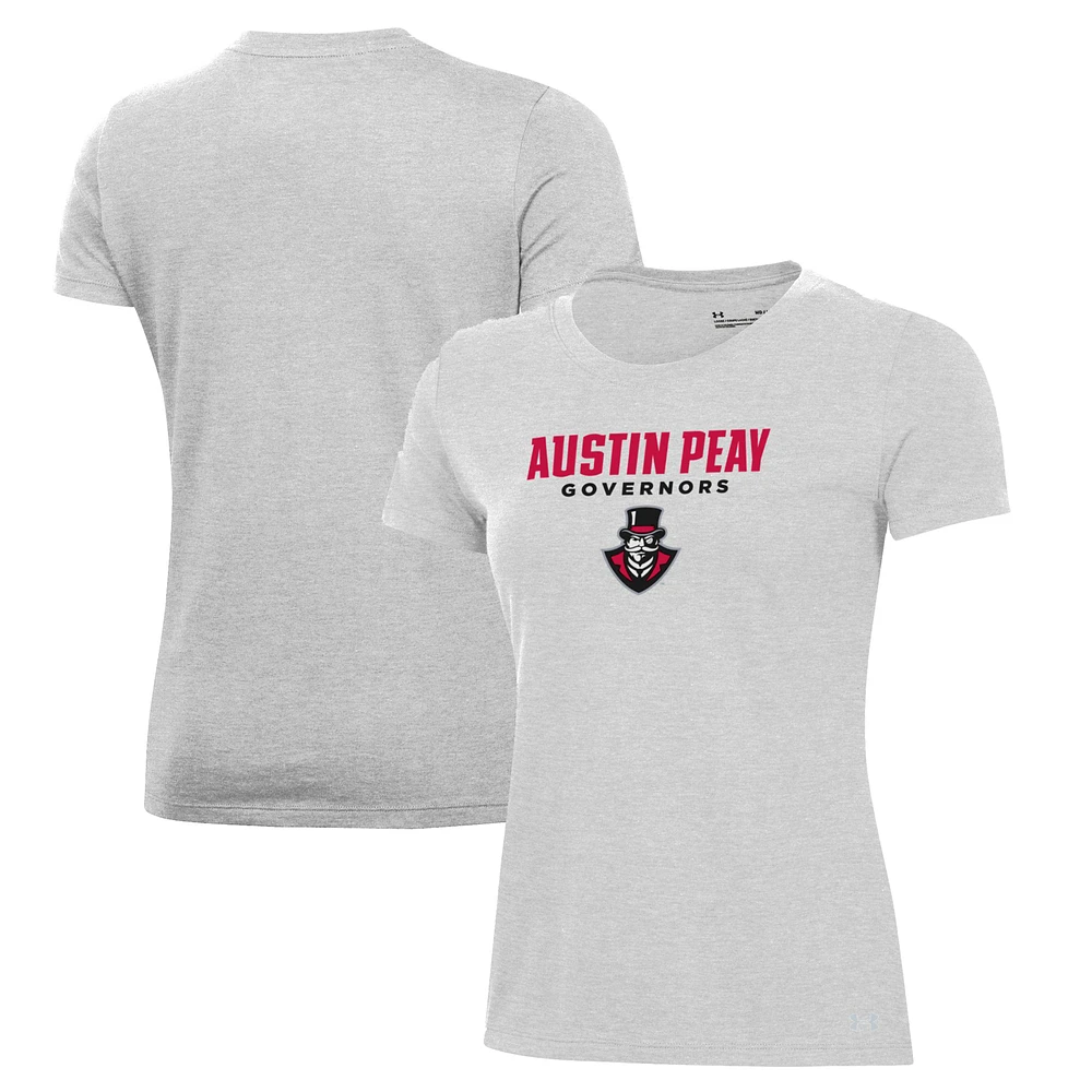 Women's Under Armour Gray Austin Peay State Governors Performance T-Shirt