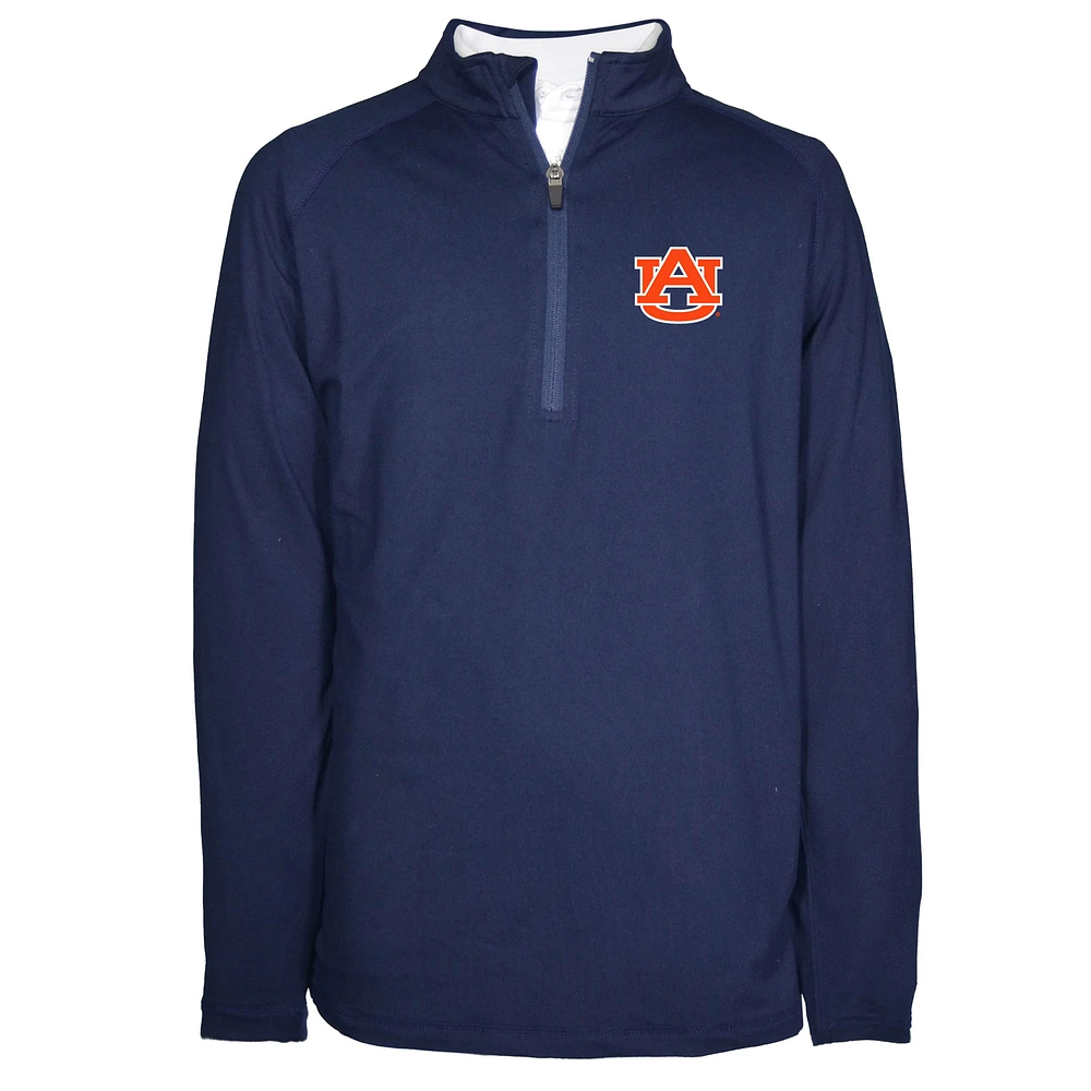 Youth Garb Navy Auburn Tigers Matthew Quarter-Zip Pullover Top