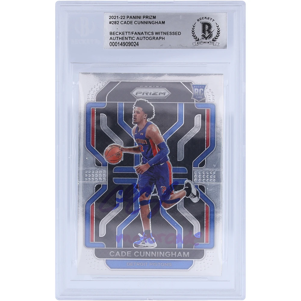 Cade Cunningham Detroit Pistons Autographed 2021-22 Panini Prizm #282 Beckett Fanatics Witnessed Authenticated Rookie Card with "Motorcade" Inscription