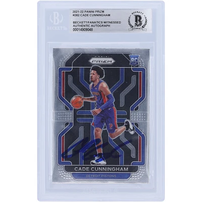 Cade Cunningham Detroit Pistons Autographed 2021-22 Panini Prizm #282 Beckett Fanatics Witnessed Authenticated Rookie Card