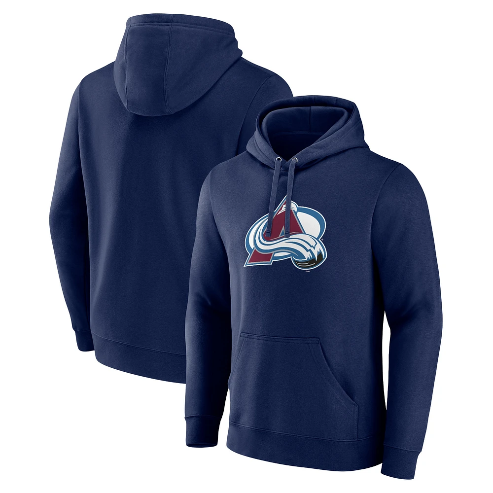 Men's Navy Colorado Avalanche Primary Team Logo Pullover Hoodie