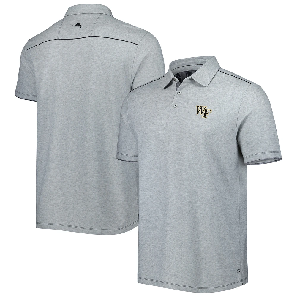 Men's Tommy Bahama Gray Wake Forest Demon Deacons Sport Tailgater IslandZone Polo
