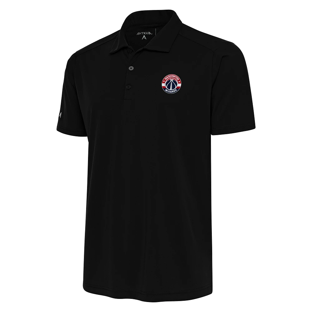Men's Antigua Black Washington Wizards Apex Polo