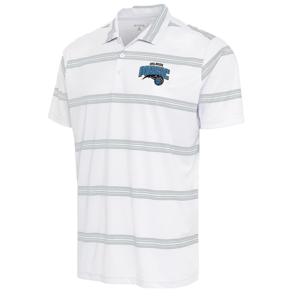 Men's Antigua White/Silver Orlando Magic Groove Polo