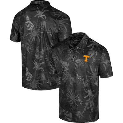 Men's Colosseum Black Tennessee Volunteers Big & Tall Palms Polo