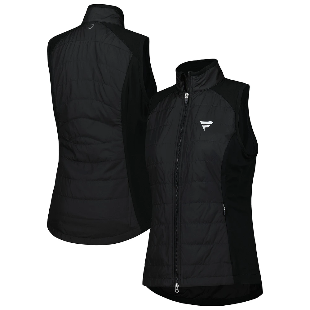Women's Zero Restriction Black Fanatics Corporate Tess Dual Full-Zip Vest