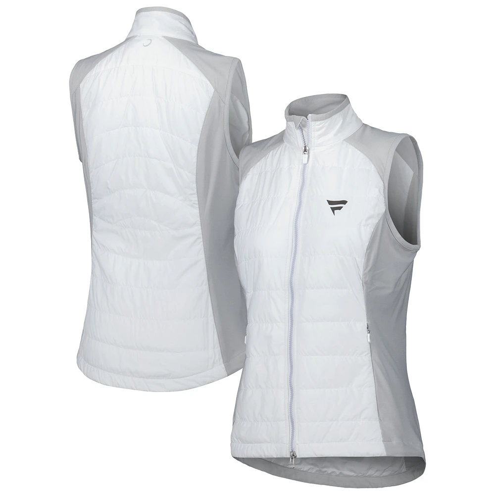 Women's Zero Restriction White Fanatics Corporate Tess Dual Full-Zip Vest