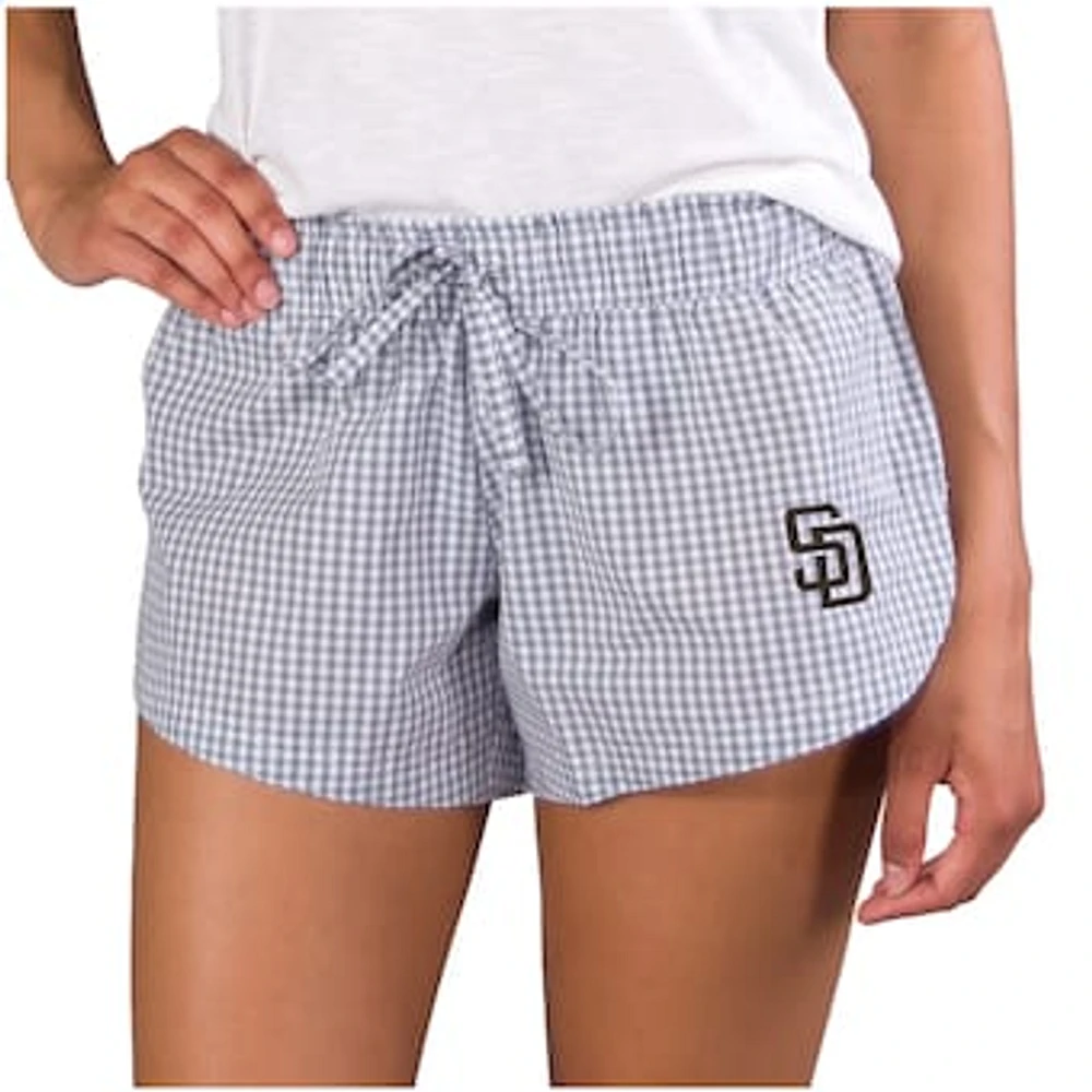 Women's Concepts Sport Gray San Diego Padres Tradition Woven Shorts