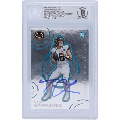 Trevor Lawrence Jacksonville Jaguars Autographed 2021 Panini Chronicles Dynagon #D-1 Beckett Fanatics Witnessed Authenticated Rookie Card