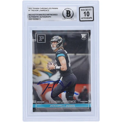 Trevor Lawrence Jacksonville Jaguars Autographed 2021 Panini Chronicles #PA-1 Beckett Fanatics Witnessed Authenticated Rookie Card