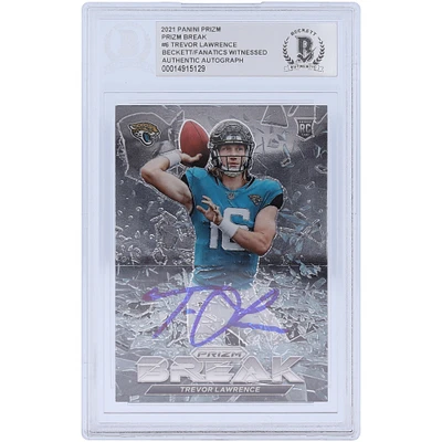 Trevor Lawrence Jacksonville Jaguars Autographed 2021 Panini Prizm Break #PB-6 Beckett Fanatics Witnessed Authenticated Rookie Card