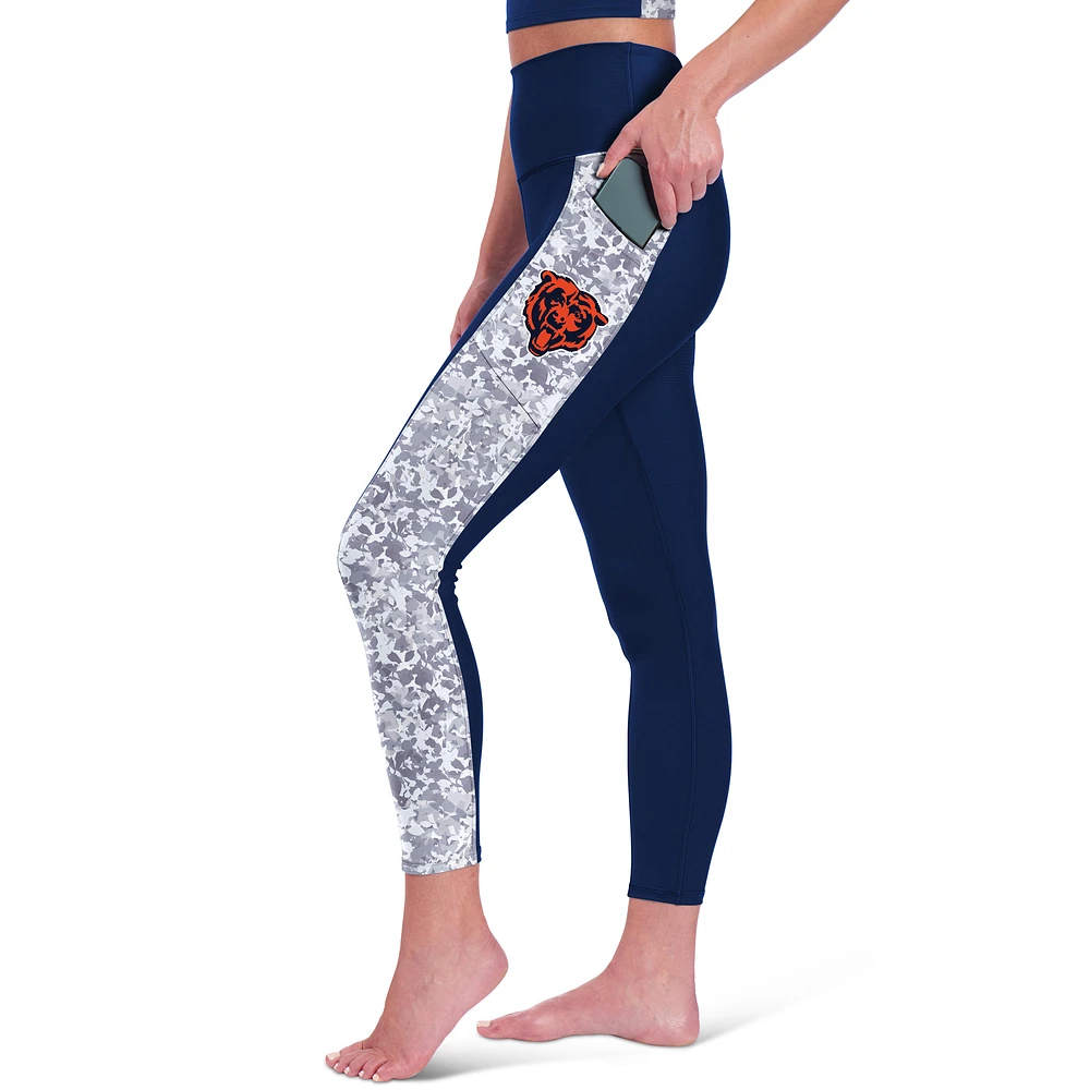 Women's Certo Navy Chicago Bears High Waist Logo Two-Pocket Leggings