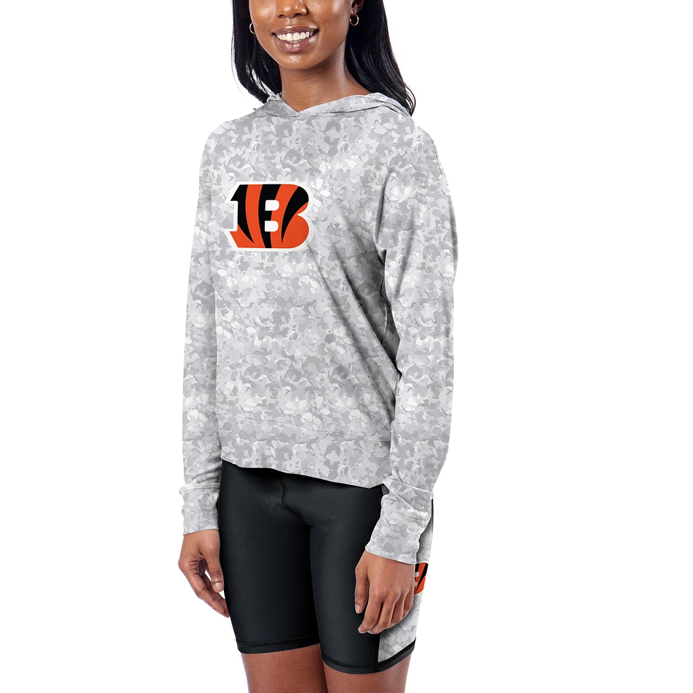 Women's Certo Gray Cincinnati Bengals Session Pullover Hoodie