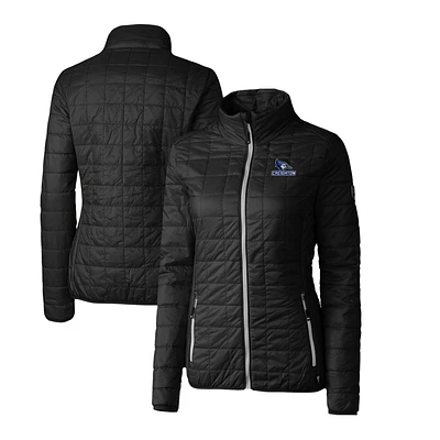 Women's Cutter & Buck Black Creighton Bluejays Rainier Eco Insulated Puffer Full-Zip Jacket