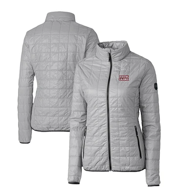 Women's Cutter & Buck Gray Louisiana Ragin' Cajuns Rainier Eco Insulated Puffer Full-Zip Jacket