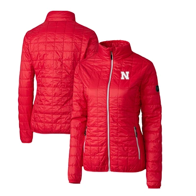 Women's Cutter & Buck Nebraska Huskers Rainier Eco Insulated Puffer Full-Zip Jacket