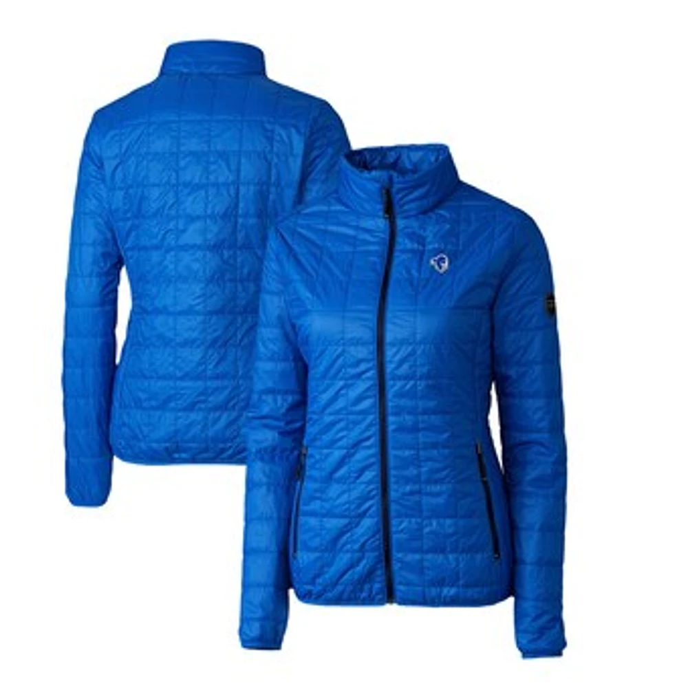 Women's Cutter & Buck Royal Seton Hall Pirates Rainier Eco Insulated Puffer Full-Zip Jacket