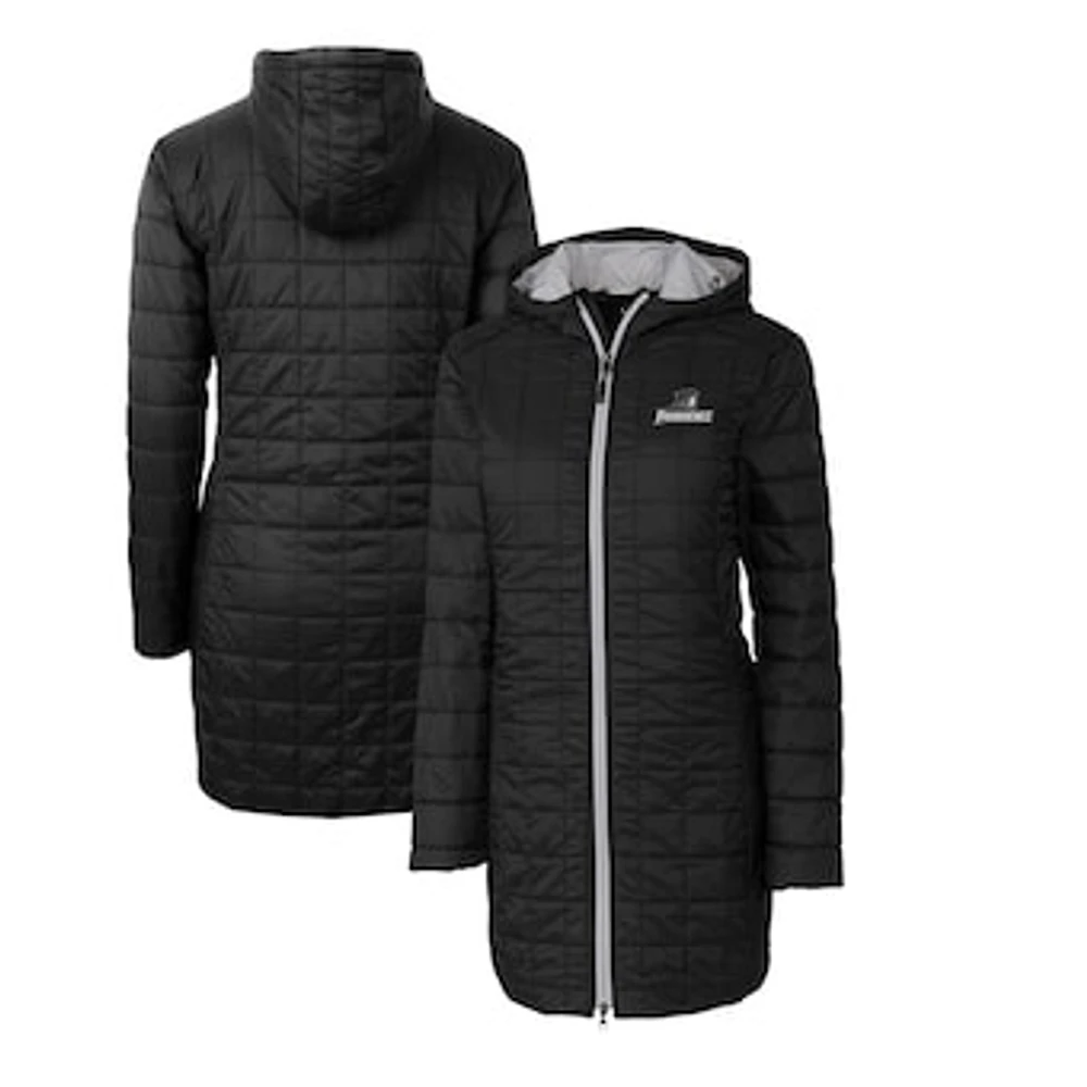 Women's Cutter & Buck Black Providence Friars Rainier Primaloft Eco Hooded Long Coat
