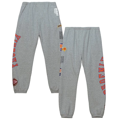 Men's Mitchell & Ness Heather Gray Phoenix Suns Team Origins Fleece Sweatpants