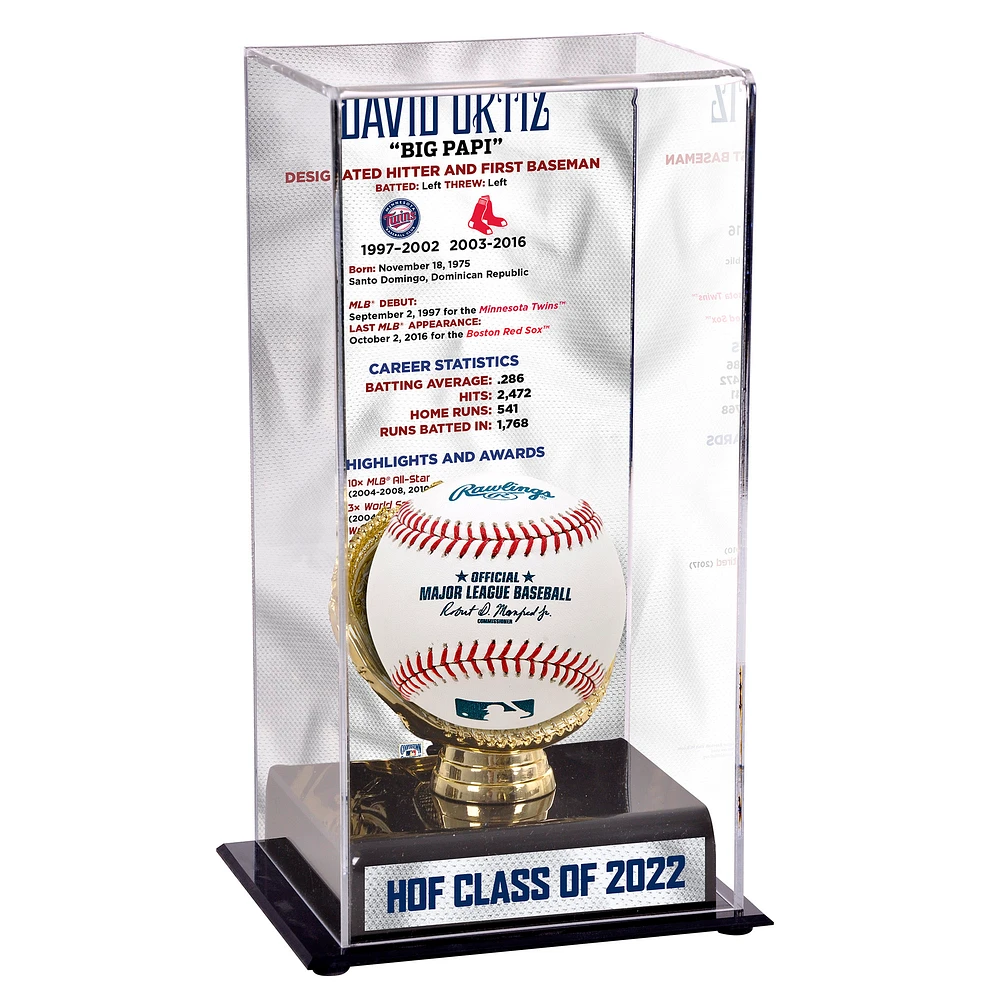 David Ortiz Boston Red Sox Tall Player Retirement Baseball Display Case
