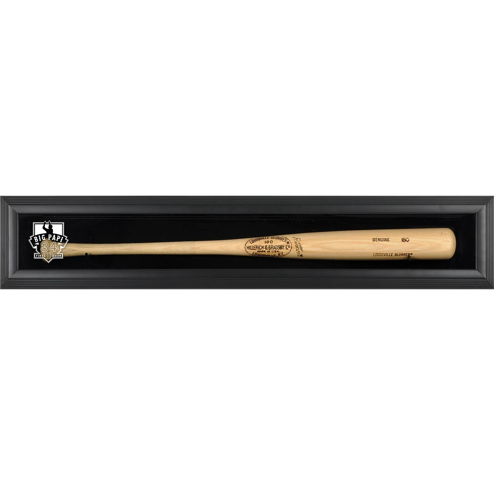 David Ortiz Boston Red Sox Retirement Black Framed Wall-Mounted Single Bat Display Case