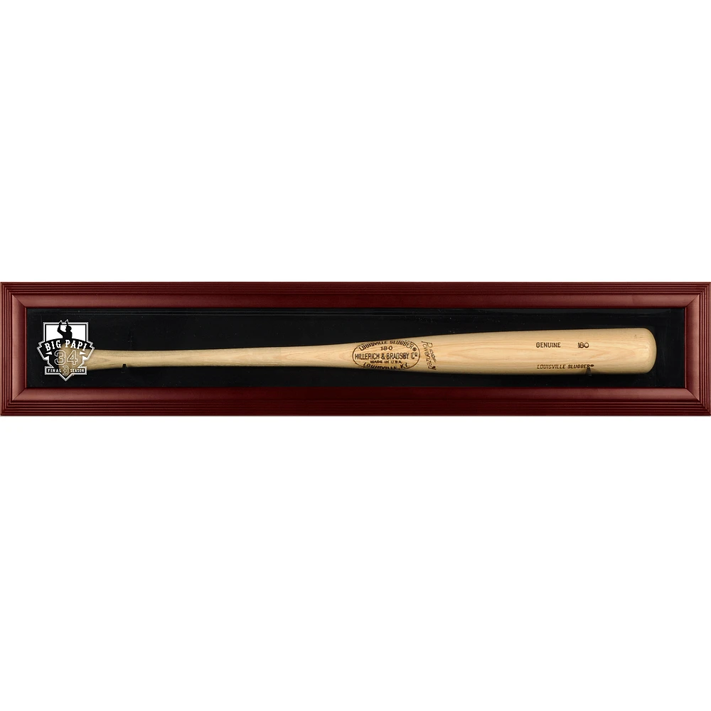 David Ortiz Boston Red Sox Retirement Mahogany Framed Wall-Mounted Single Bat Display Case