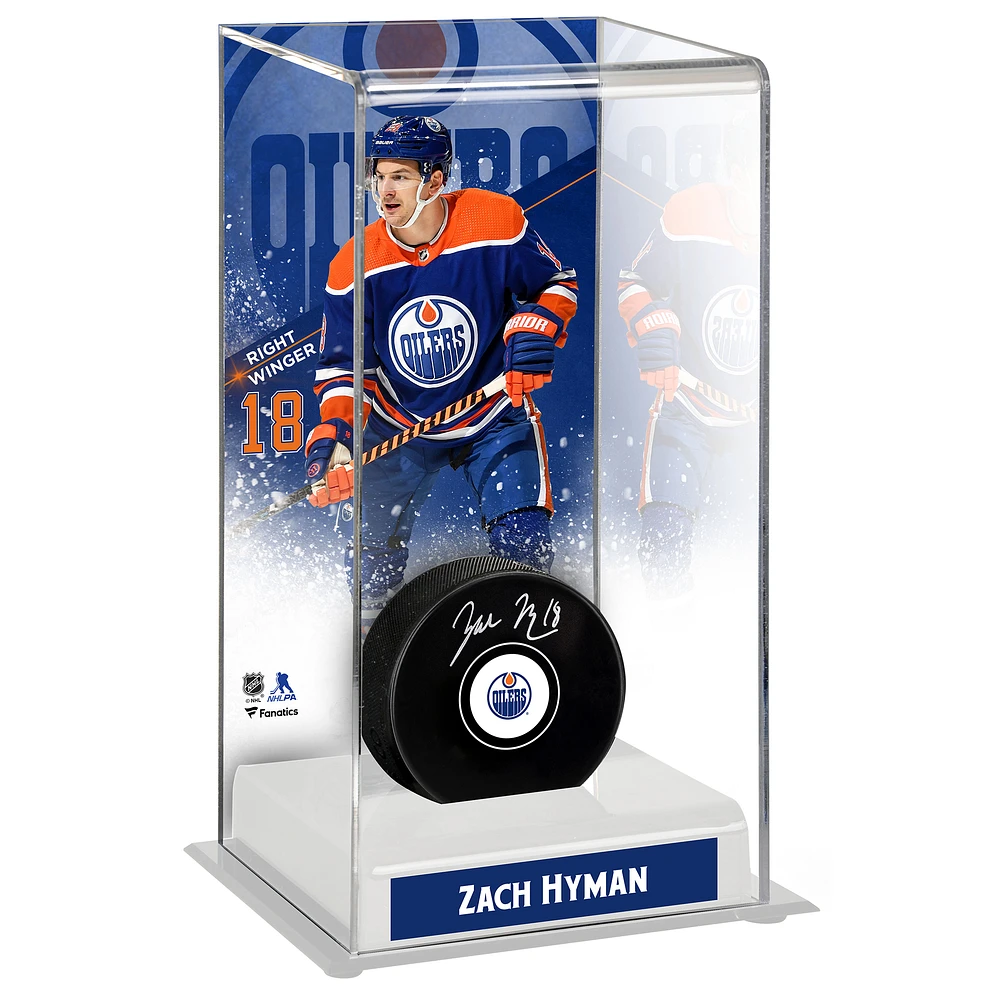 Zach Hyman Edmonton Oilers Deluxe Tall Hockey Puck Case